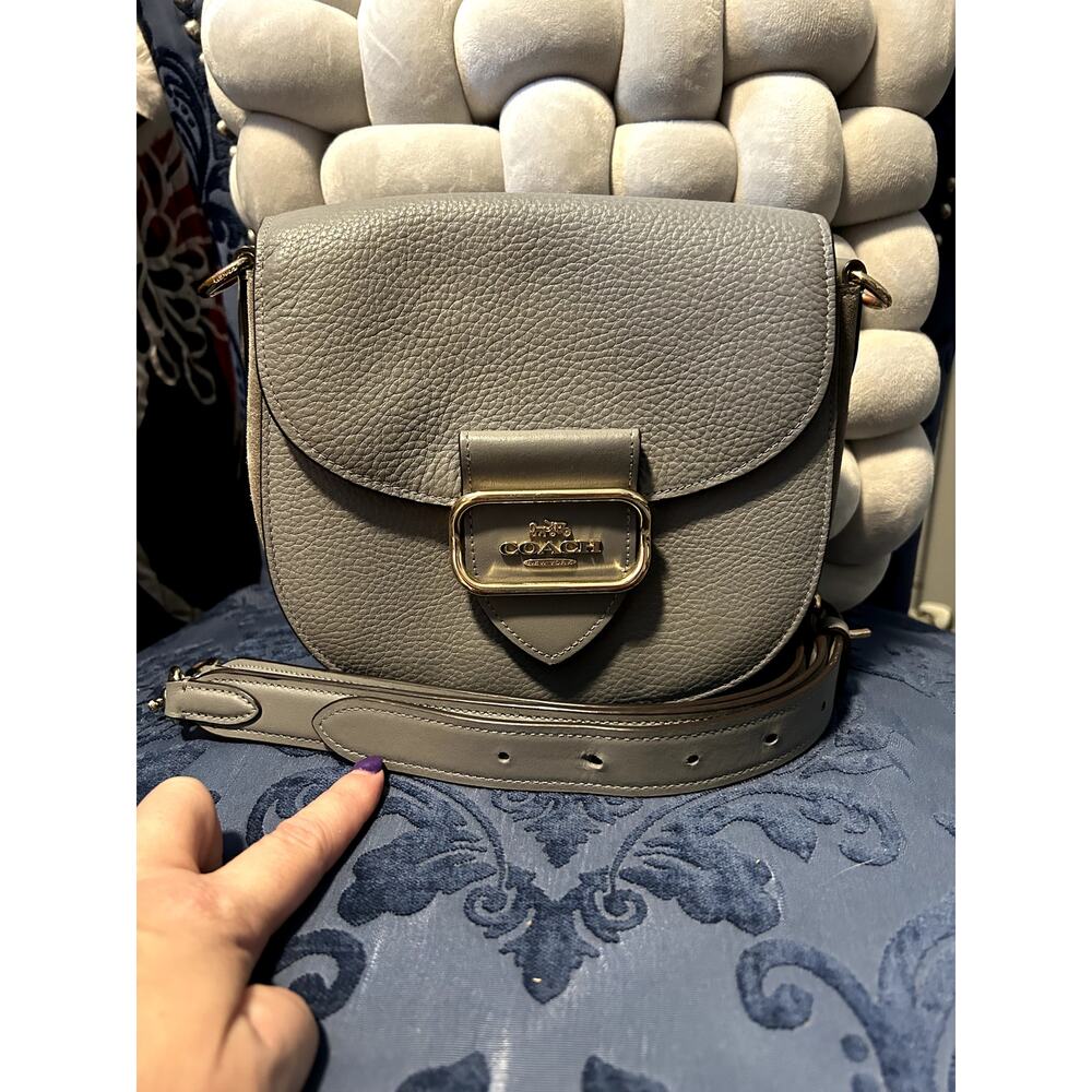 Coach Morgan Saddle Bag Granite Grey CF316